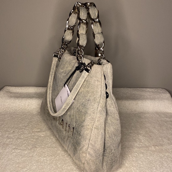 SOLD OUT Balmain 1945 Soft Tote Denim Shoulder Handbag (18.5" x 12") - Picture 4 of 11